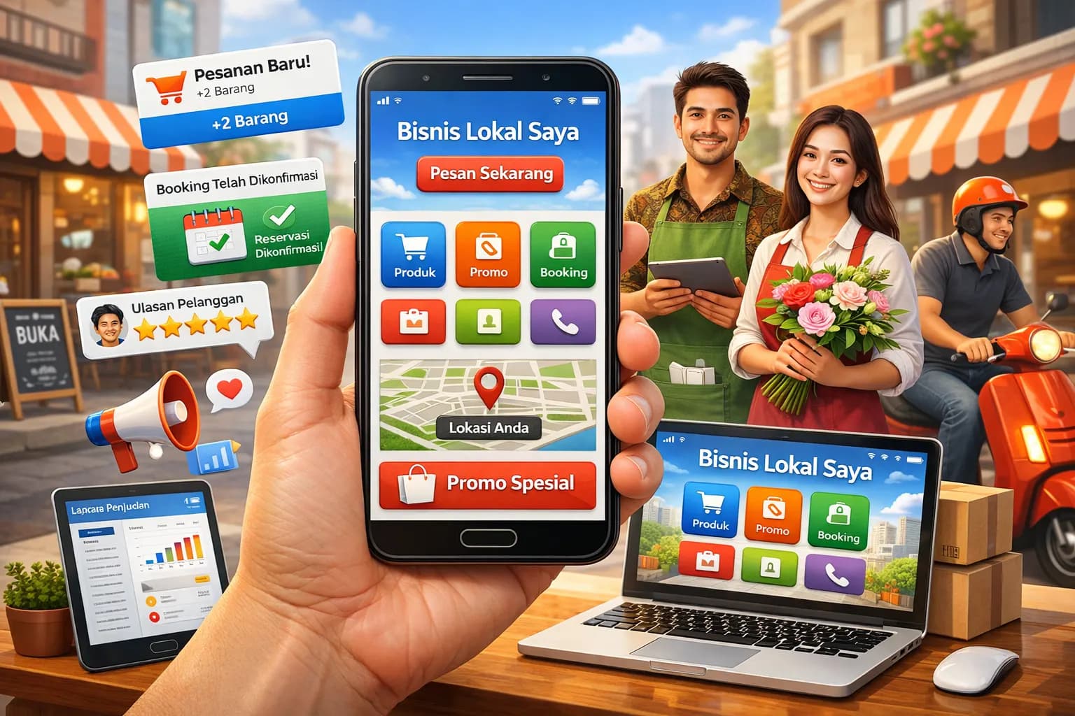 Aplikasi Mobile Responsif untuk Bisnis Lokal 