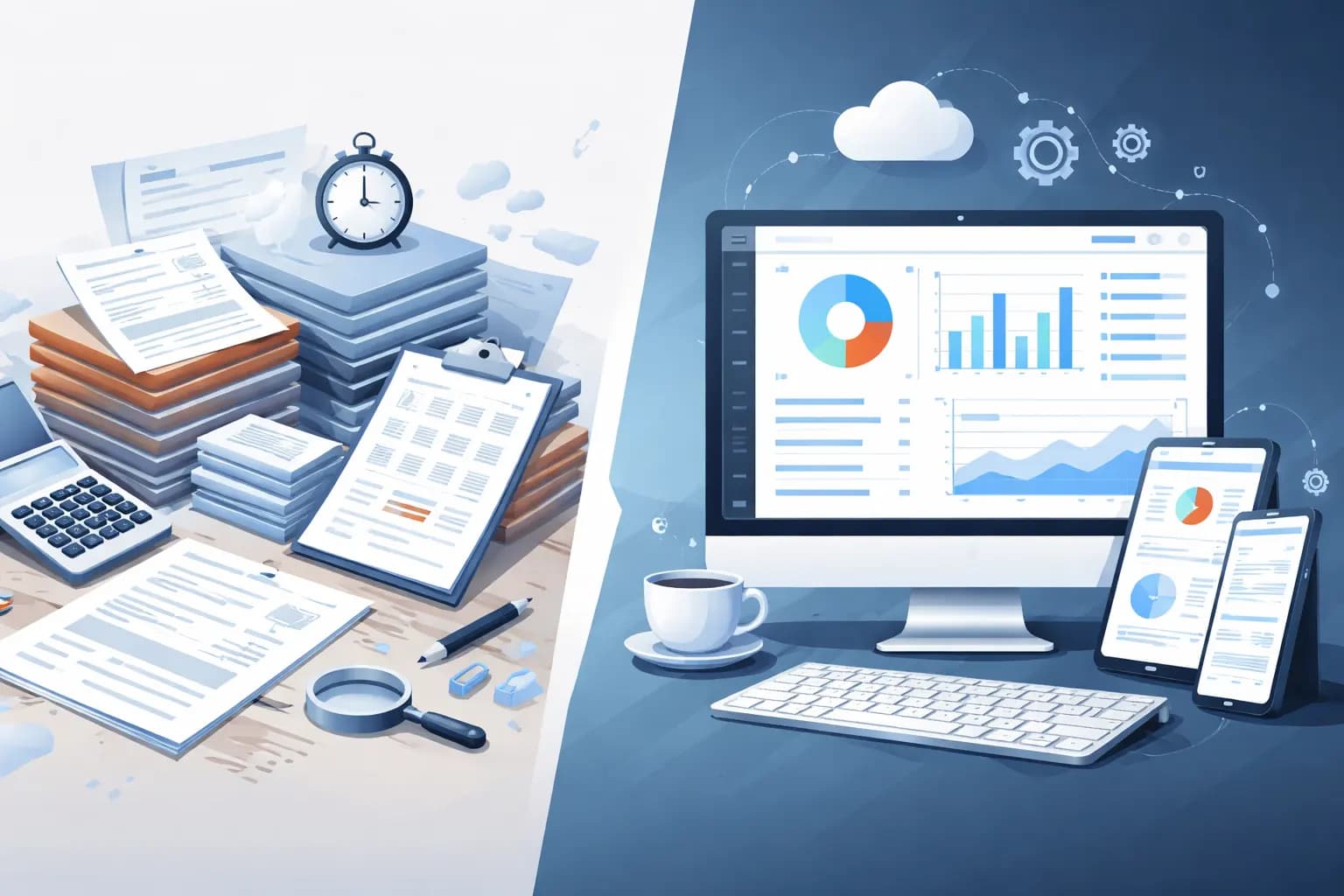 Comparison Between Manual and Digital Systems in Business Operations