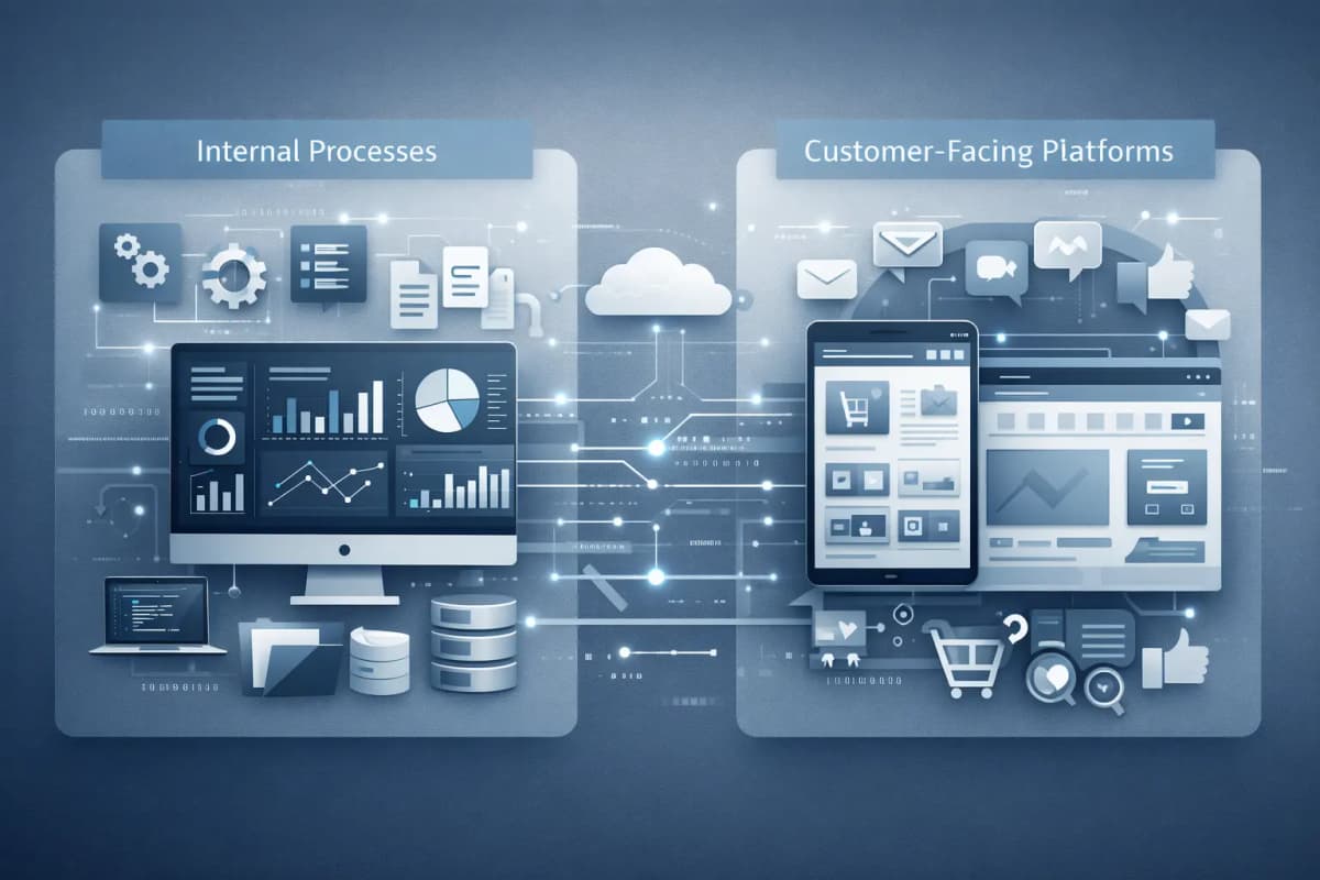 Difference Between Internal Digital Systems and Customer-Facing Systems