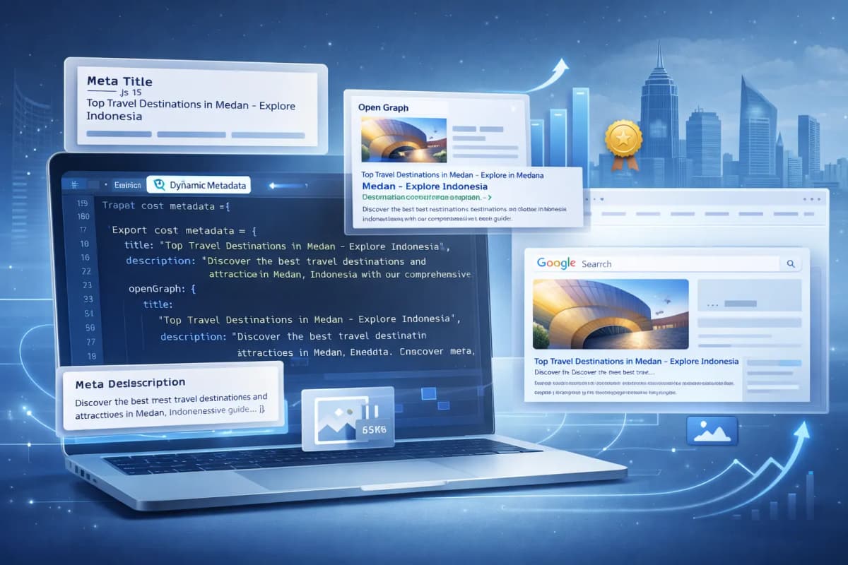 Strategi SEO Metadata Dinamis Next.js 15 untuk Website Bisnis di Medan