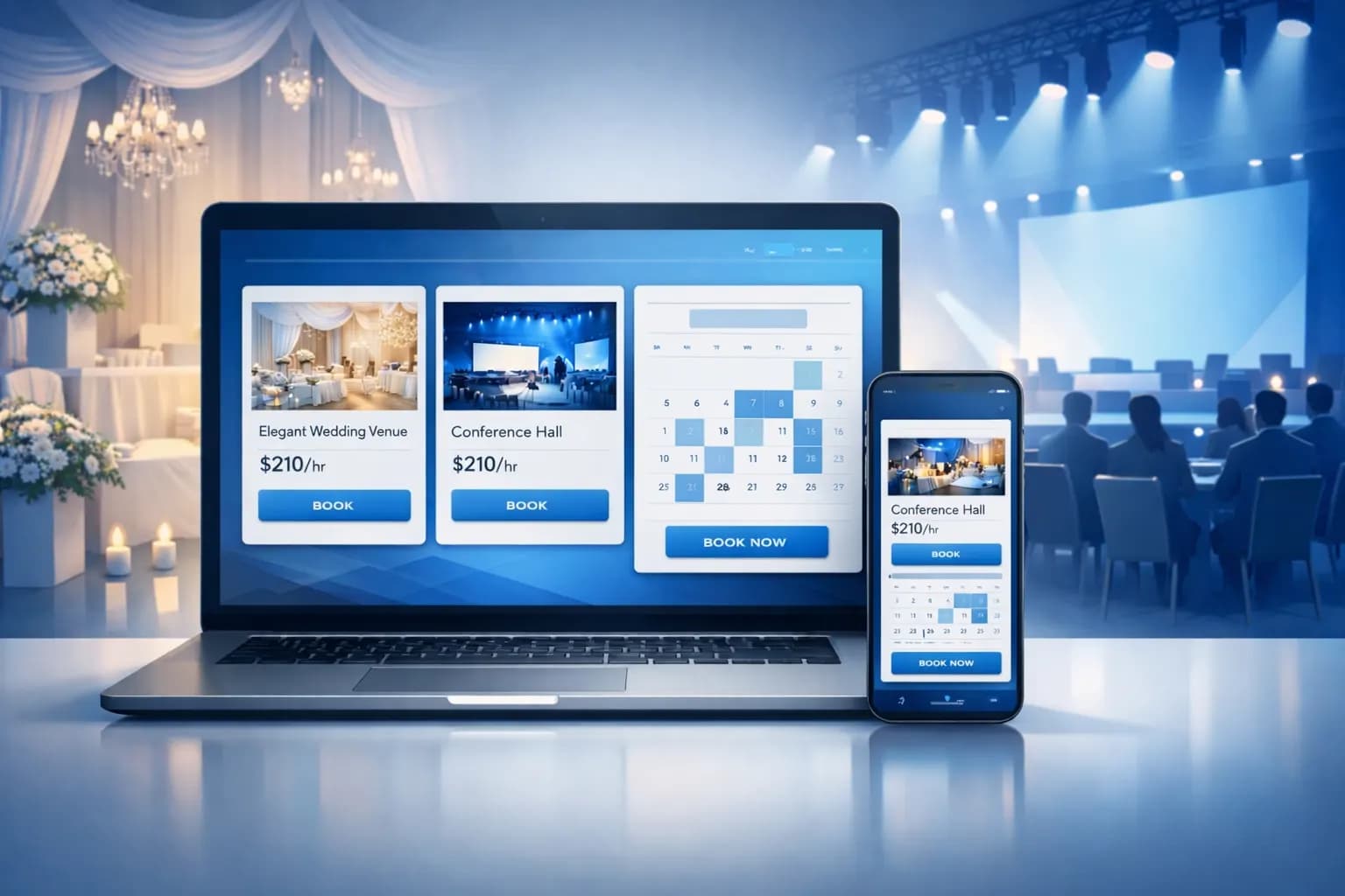 Professional Event Organizer Website with Online Booking System