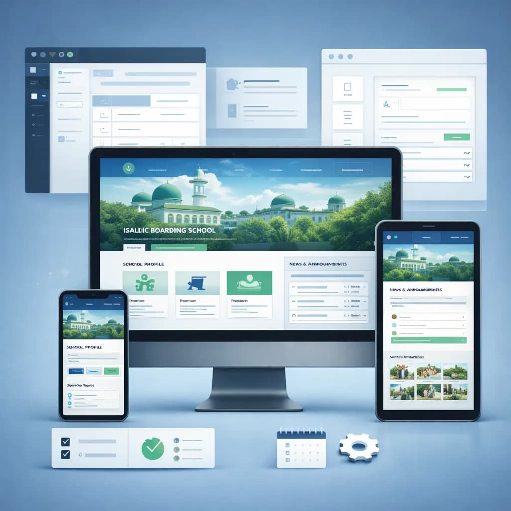 Modern, Neat, and Easy-to-Manage Islamic Boarding School Website